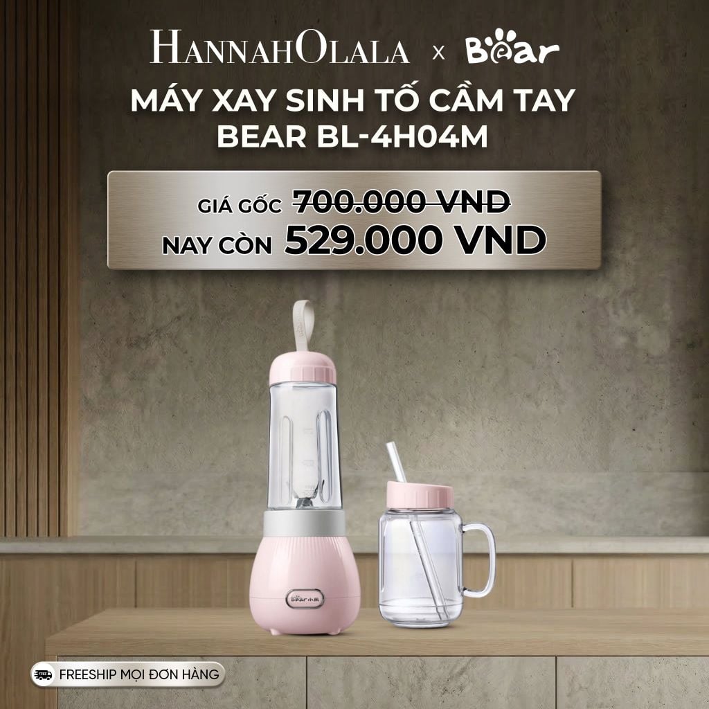  DEAL 12: MÁY XAY SINH TỐ CẦM TAY BEAR BL-4H04M 
