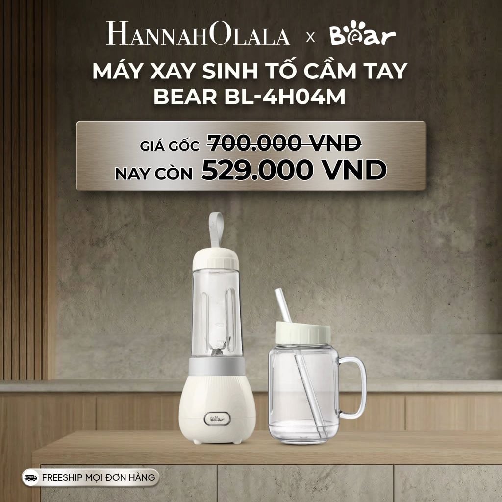 DEAL 12: MÁY XAY SINH TỐ CẦM TAY BEAR BL-4H04M 