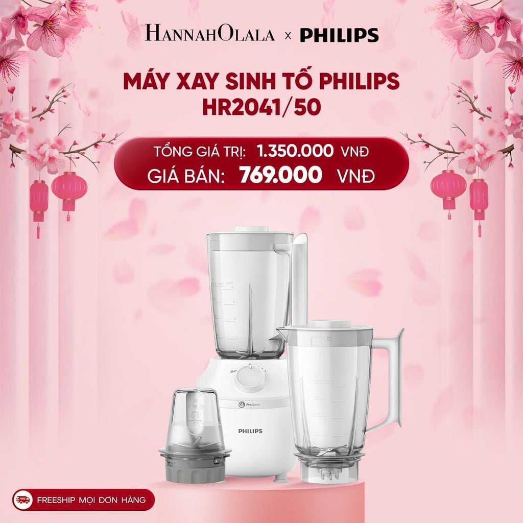 DEAL 25: MÁY XAY SINH TỐ PHILIPS HR2041/50 