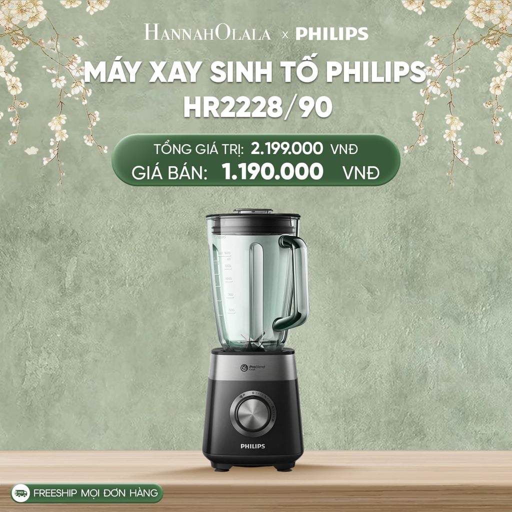  DEAL 15: MÁY XAY SINH TỐ PHILIPS HR2228/90 