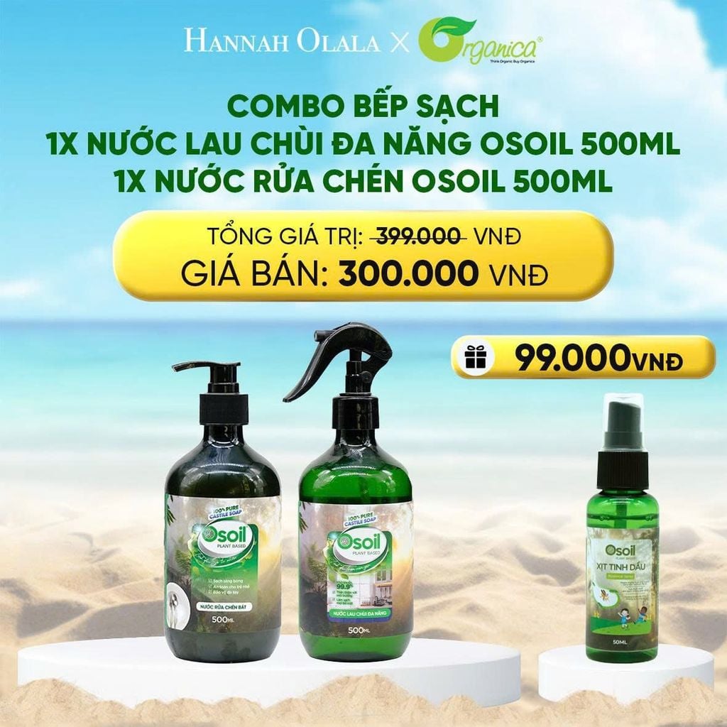  DEAL 28: COMBO BẾP SẠCH NƯỚC LAU CHÙI ĐA NĂNG VÀ NƯỚC RỬA CHÉN 