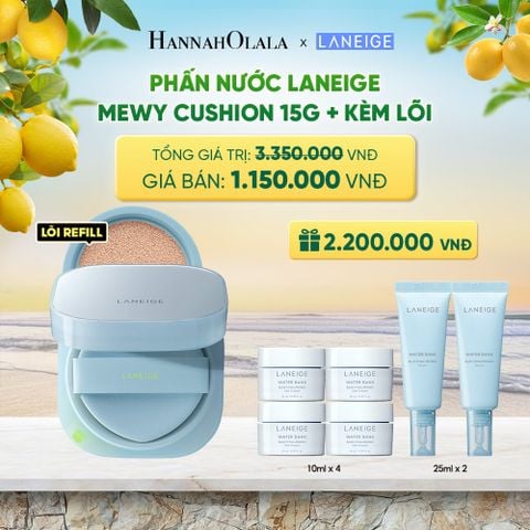  MỚI - PHẤN NƯỚC LANEIGE MEWY CUSHION KÈM LÕI 15G X 2 