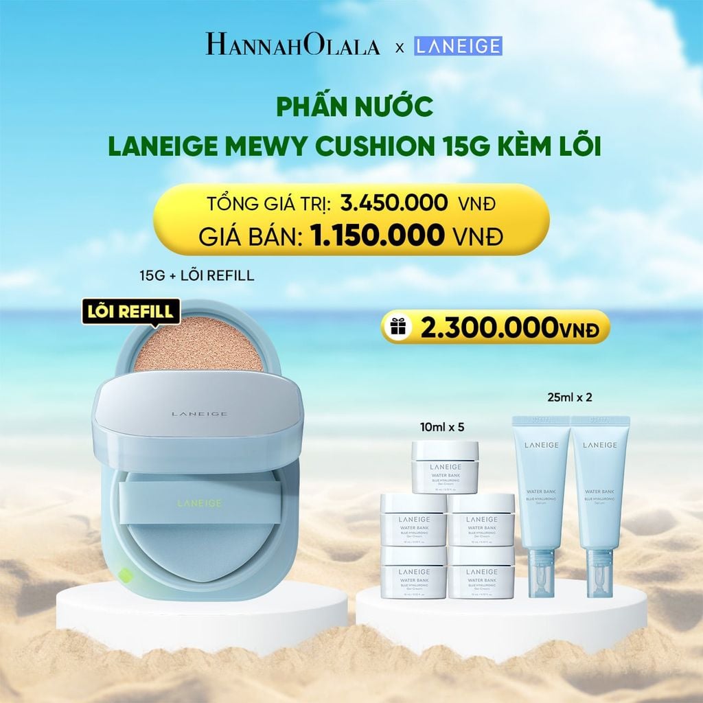  DEAL 14: MỚI - PHẤN NƯỚC LANEIGE MEWY CUSHION KÈM LÕI 15G X 2 