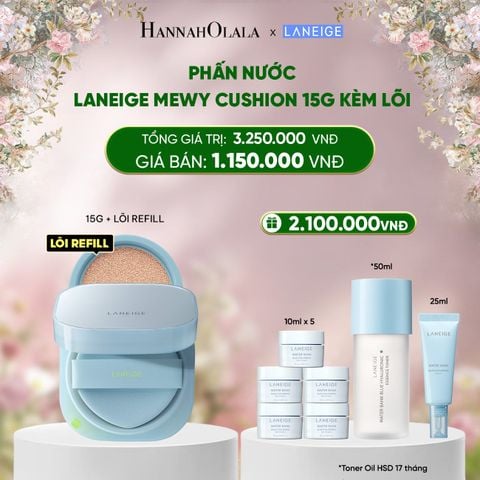  DEAL 14: [MỚI] PHẤN NƯỚC LANEIGE MEWY CUSHION KÈM LÕI 15G X 2 