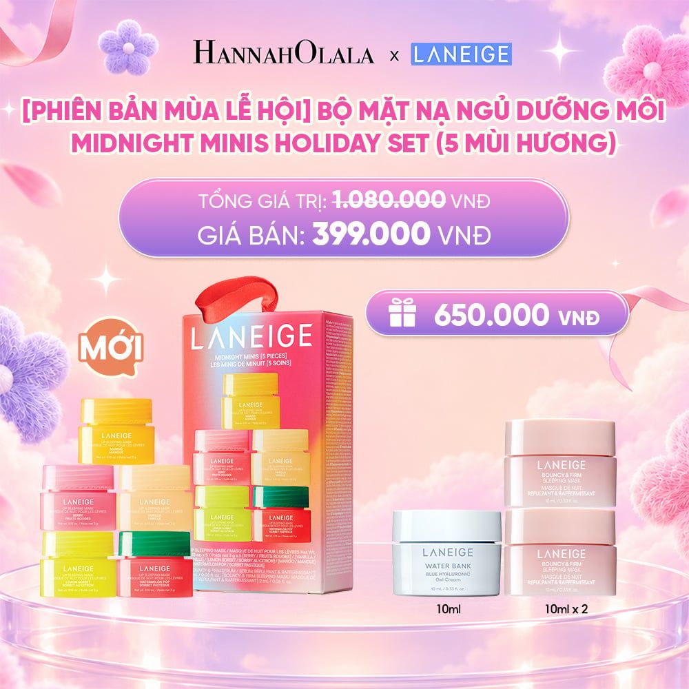  DEAL 3: [PHIÊN BẢN LỄ HỘI] SET MẶT NẠ NGỦ DÀNH CHO MÔI LANEIGE LIP SLEEPING MASK 