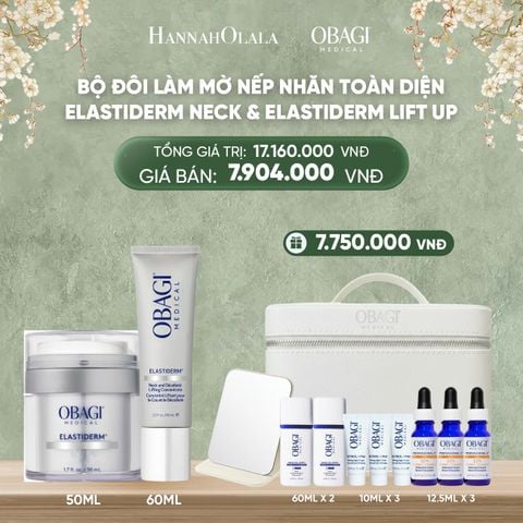  DEAL 3: BỘ ĐÔI KEM DƯỠNG LÀM MỜ NẾP NHĂN TOÀN DIỆN VÙNG MẶT VÀ CỔ ELASTIDERM LIFT UP & SCULPT 50ML VÀ ELASTIDERM NECK AND DÉCOLLETÉ 60ML 