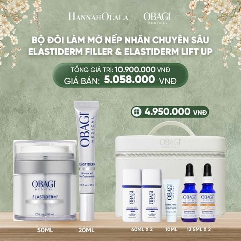  DEAL 4: BỘ ĐÔI KEM DƯỠNG LÀM MỜ NẾP NHĂN CHUYÊN SÂU OBAGI ELASTIDERM LIFT UP & SCULPT 50ML VÀ ELASTIDERM ADVANCED FILLER CONCENTRATE 20ML 