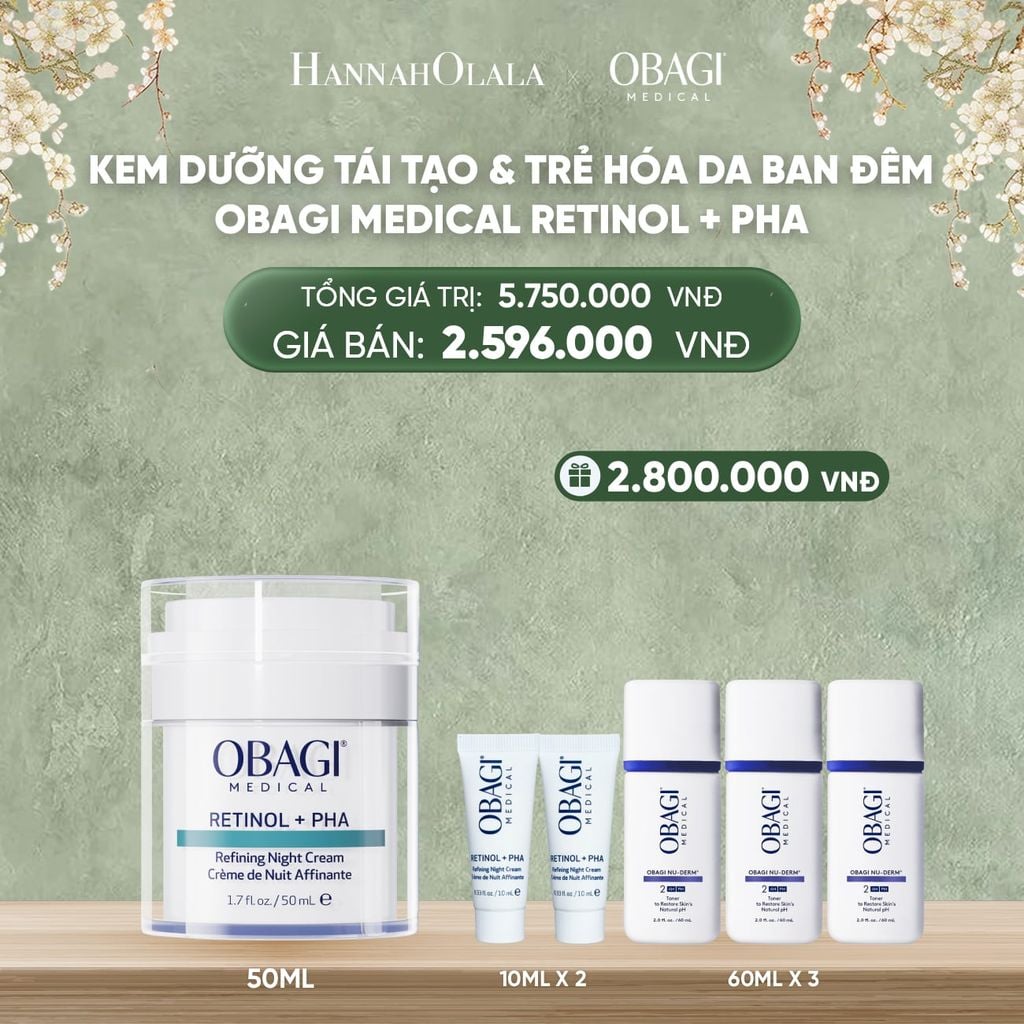  D1381_DEAL 5: KEM DƯỠNG TÁI TẠO VÀ TRẺ HÓA DA BAN ĐÊM RETINOL + PHA​ 50ML 