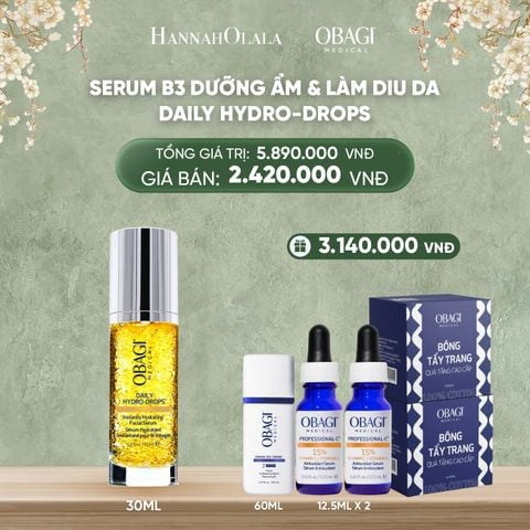  DEAL 7: SERUM B3 DƯỠNG ẨM VÀ LÀM DỊU DA DAILY HYDRO-DROPS 30ML ​ 