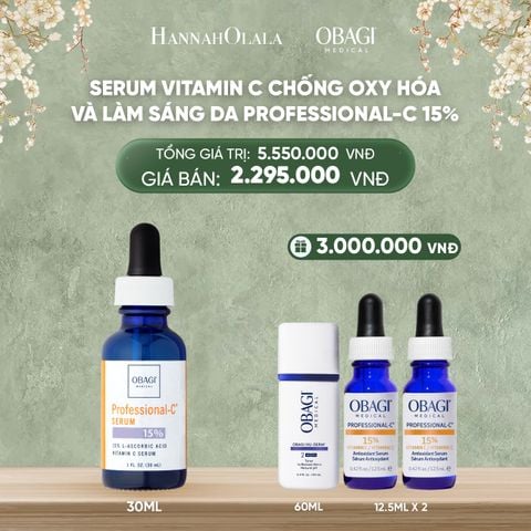  DEAL 9: SERUM VITAMIN C CHỐNG OXY HÓA, HỖ TRỢ LÀM SÁNG DA PROFESSIONAL-C 15% 30ML 