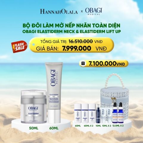  DEAL 6: BỘ ĐÔI KEM DƯỠNG LÀM MỜ NẾP NHĂN TOÀN DIỆN VÙNG MẶT VÀ CỔ ELASTIDERM LIFT UP & SCULPT 50ML VÀ ELASTIDERM NECK AND DÉCOLLETÉ 60ML 