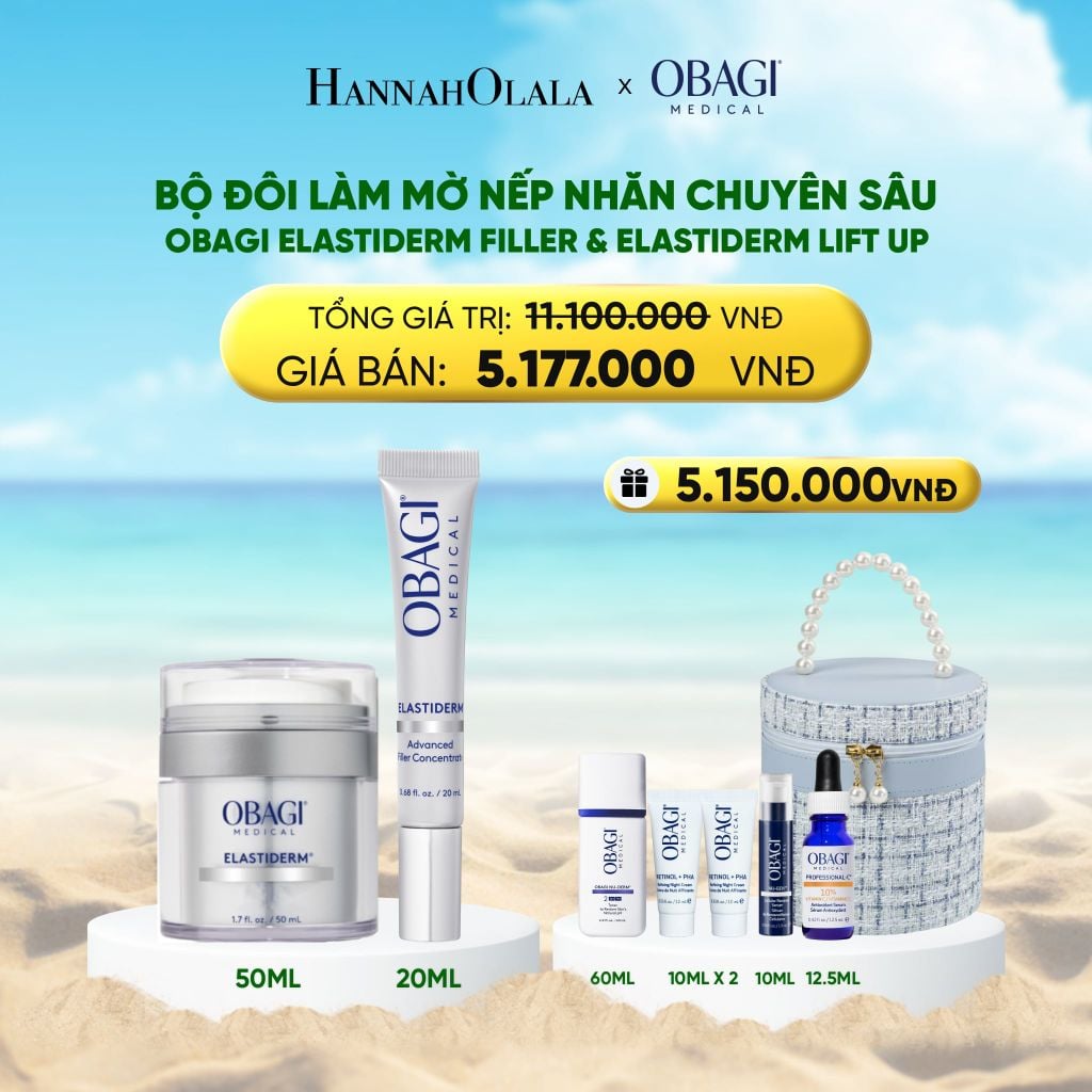  DEAL 7: BỘ ĐÔI KEM DƯỠNG LÀM MỜ NẾP NHĂN CHUYÊN SÂU OBAGI ELASTIDERM LIFT UP & SCULPT 50ML VÀ ELASTIDERM ADVANCED FILLER CONCENTRATE 20ML 