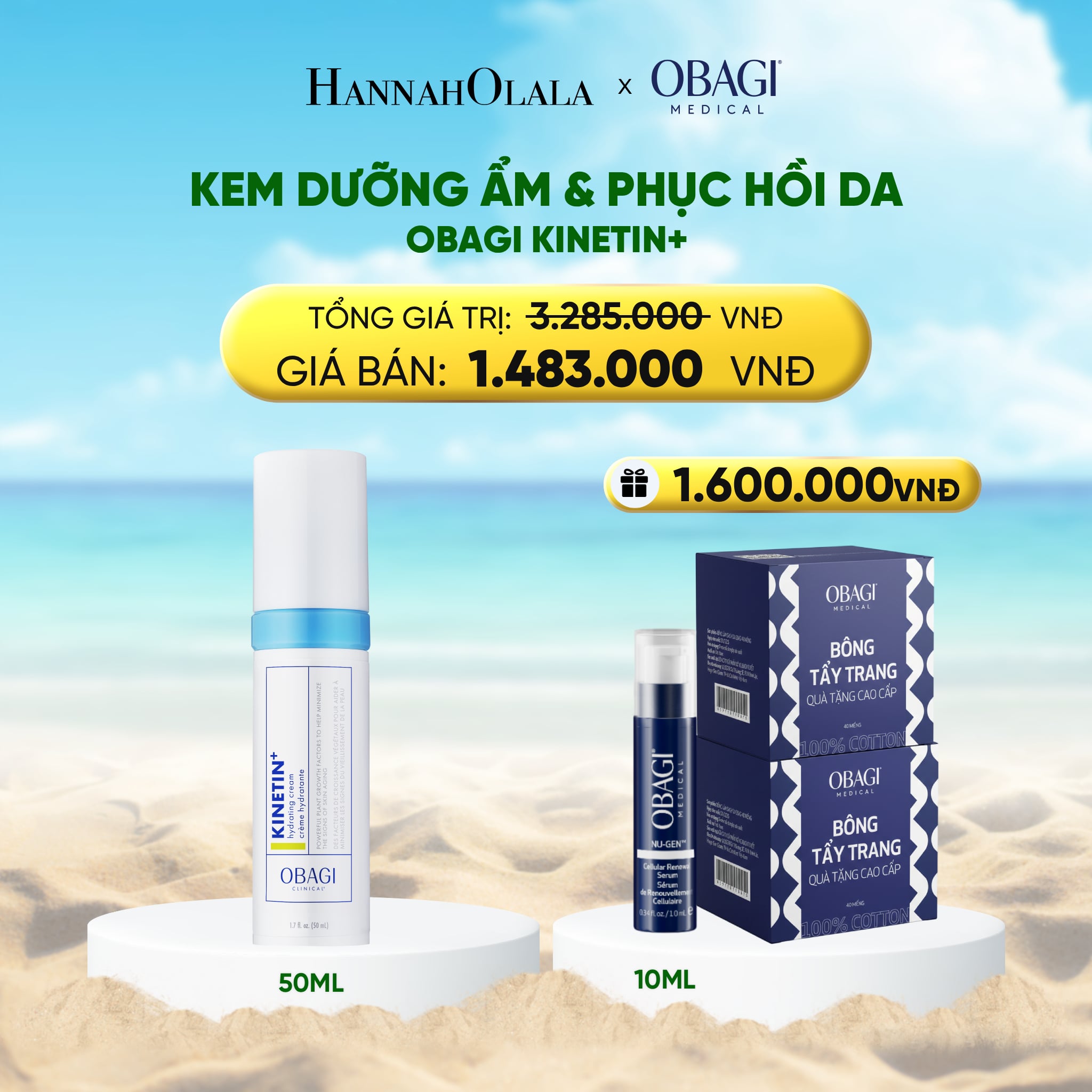 Kem Dưỡng Ẩm Obagi Kinetin+ 50ml