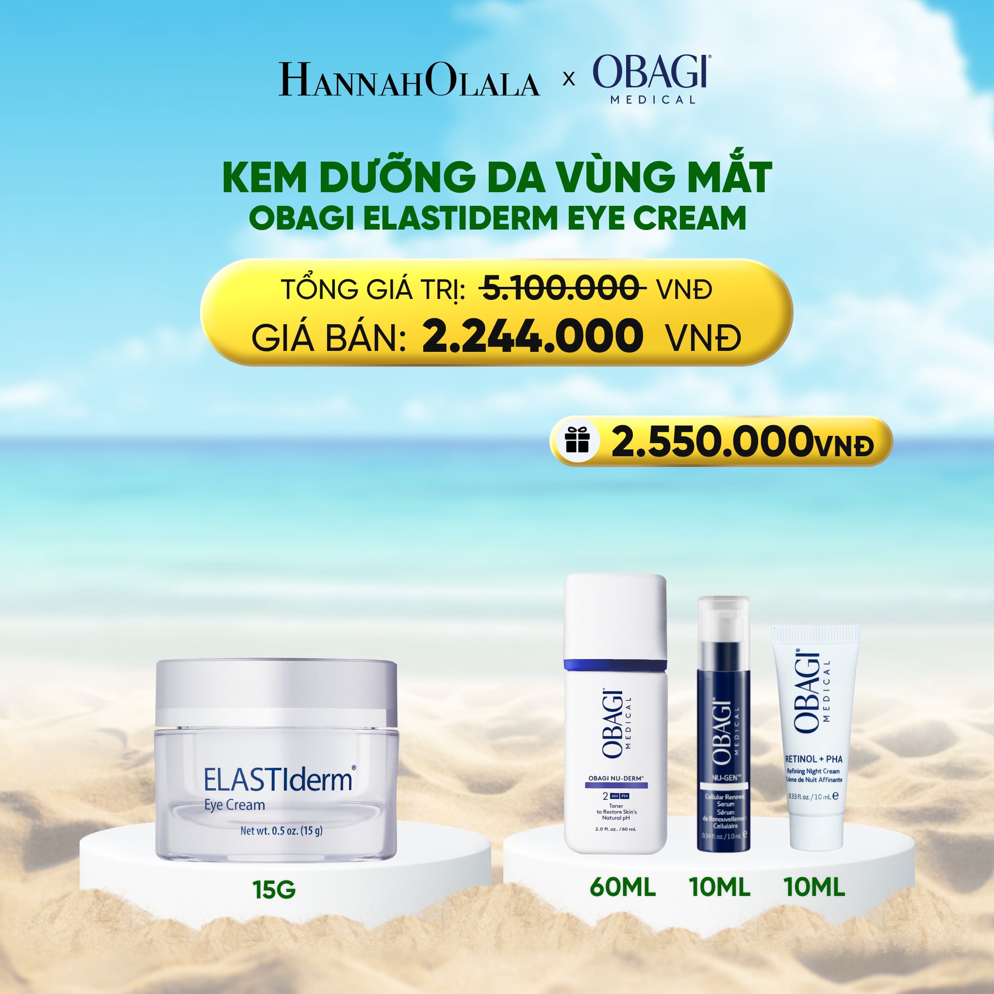 Kem Dưỡng Da Vùng Mắt Obagi Elastiderm Eye Cream 15g