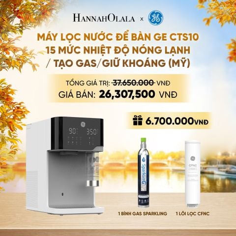  MÁY LỌC NƯỚC NÓNG LẠNH SPARKLING GE CTS10 - 15 MỨC NHIỆT ĐỘ NÓNG LẠNH/ TẠO GAS /GIỮ KHOÁNG (MỸ) - DEAL 02 - E1875 