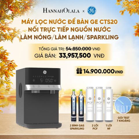  MÁY LỌC NƯỚC ĐỂ BÀN GE CTS20 NỐI TRỰC TIẾP NGUỒN NƯỚC - LÀM NÓNG/LÀM LẠNH/SPARKLING (TẠO NƯỚC CÓ GA) - DEAL 06 - E1878 