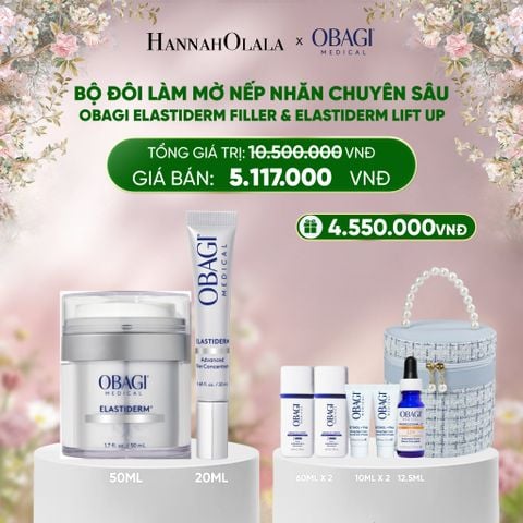  DEAL 4: BỘ ĐÔI KEM DƯỠNG LÀM MỜ NẾP NHĂN CHUYÊN SÂU OBAGI ELASTIDERM LIFT UP & SCULPT 50ML VÀ ELASTIDERM ADVANCED FILLER CONCENTRATE 20ML 