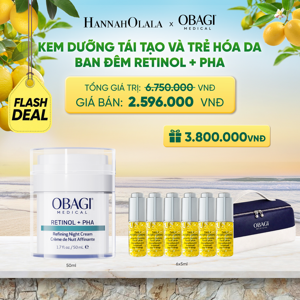  [FLASHDEAL] KEM DƯỠNG TÁI TẠO VÀ TRẺ HÓA DA BAN ĐÊM RETINOL + PHA 50ML - FLASH DEAL 2 