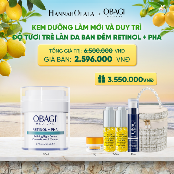  KEM DƯỠNG TÁI TẠO VÀ TRẺ HÓA DA BAN ĐÊM RETINOL + PHA 50ML - DEAL 3 