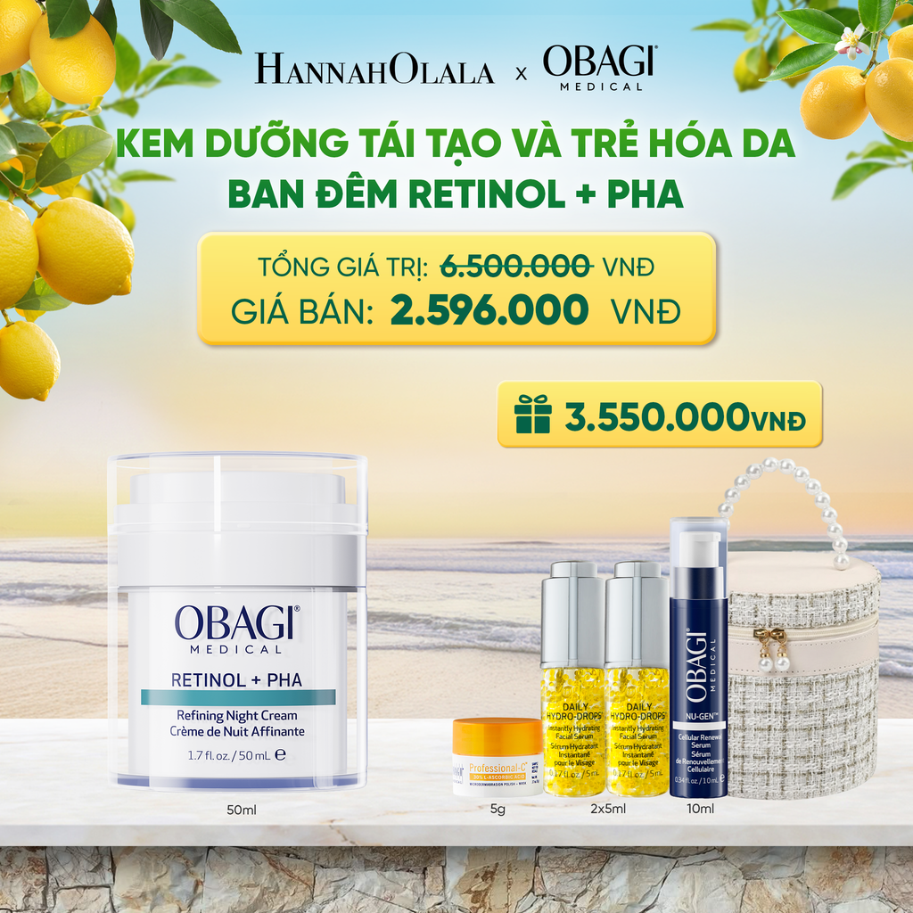  KEM DƯỠNG TÁI TẠO VÀ TRẺ HÓA DA BAN ĐÊM RETINOL + PHA 50ML - DEAL 3 