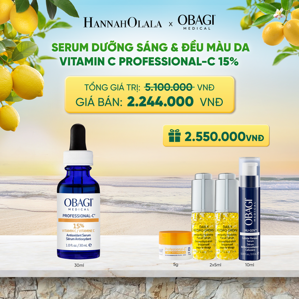  SERUM VITAMIN C CHỐNG OXY HÓA, HỖ TRỢ LÀM SÁNG DA PROFESSIONAL-C 15% 30ML - DEAL 10 
