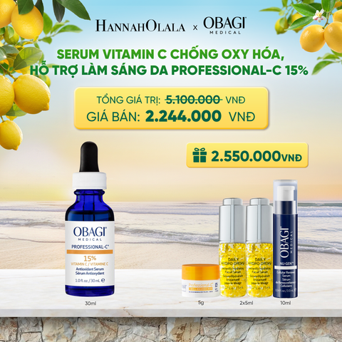  SERUM VITAMIN C CHỐNG OXY HÓA, HỖ TRỢ LÀM SÁNG DA PROFESSIONAL-C 15% 30ML - DEAL 10 