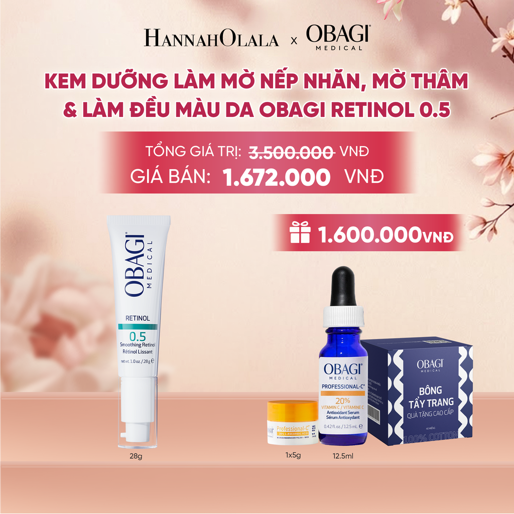  KEM DƯỠNG LÀM MỜ NẾP NHĂN & LÀM ĐỀU MÀU DA OBAGI RETINOL 0.5 28G - DEAL 8 - A1121 