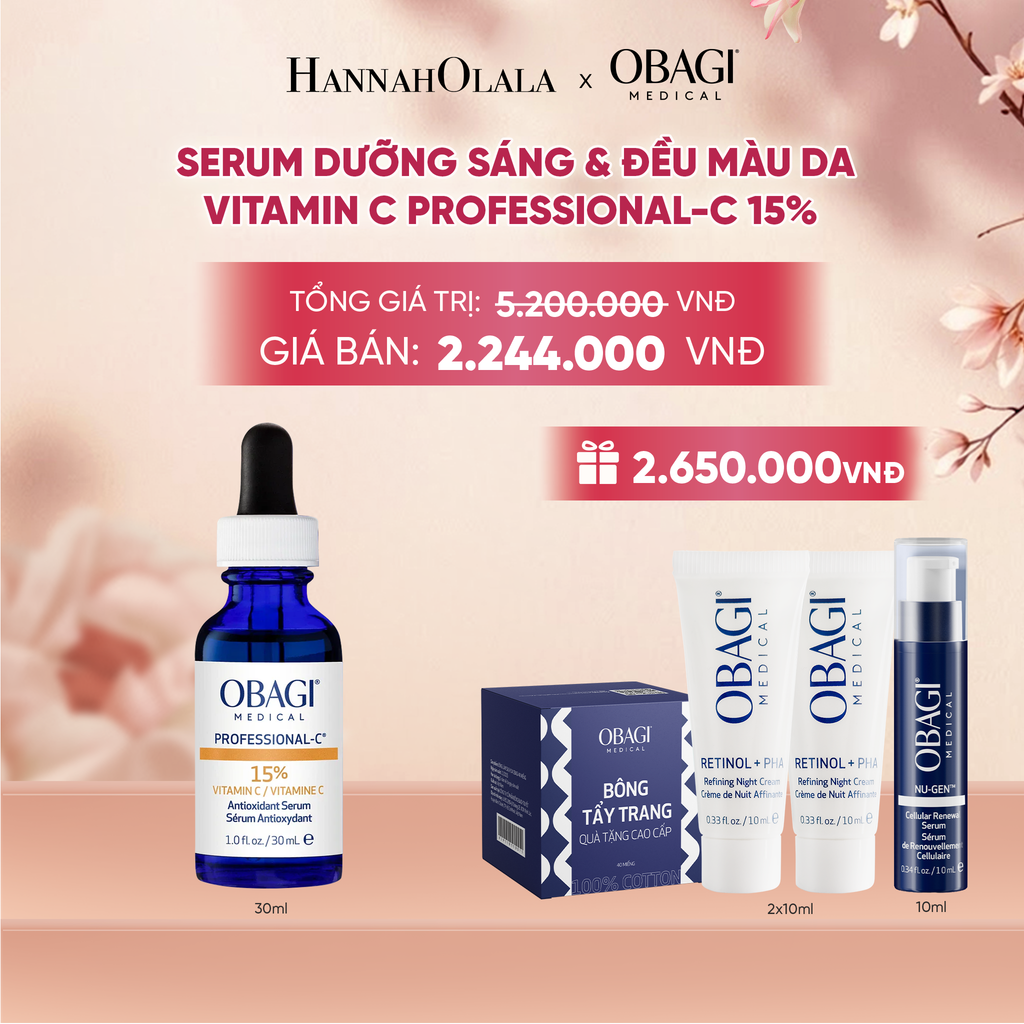  SERUM DƯỠNG SÁNG & ĐỀU MÀU DA VITAMIN C PROFESSIONAL-C 15% 30ML - DEAL 10 - A1663 