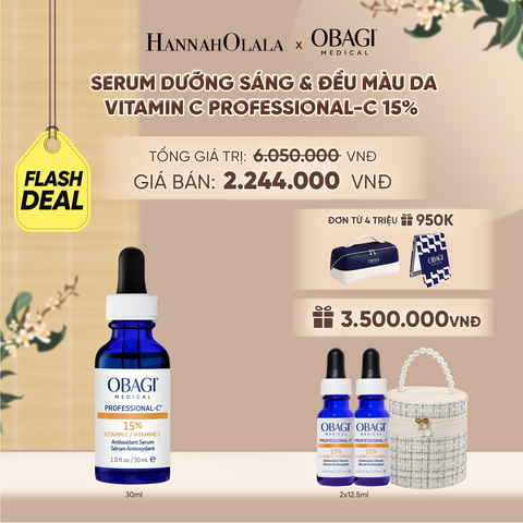 [FLASHSALE] SERUM DƯỠNG SÁNG & ĐỀU MÀU DA VITAMIN C PROFESSIONAL-C 15% 30ML - FLASH DEAL 2 - A1831 