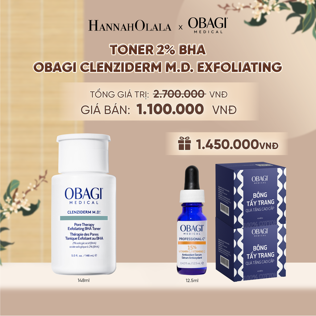  TONER 2% BHA OBAGI CLENZIDERM M.D. EXFOLIATING 148ML - DEAL 6 - A1837 