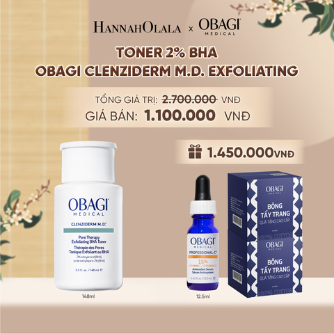  TONER 2% BHA OBAGI CLENZIDERM M.D. EXFOLIATING 148ML - DEAL 6 - A1837 