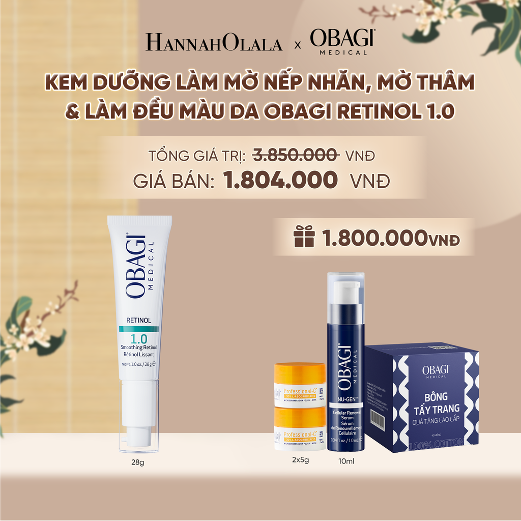  KEM DƯỠNG LÀM MỜ NẾP NHĂN, MỜ THÂM & LÀM ĐỀU MÀU DA OBAGI RETINOL 1.0 28G - DEAL 7 - A1838 