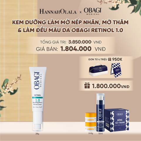  KEM DƯỠNG LÀM MỜ NẾP NHĂN, MỜ THÂM & LÀM ĐỀU MÀU DA OBAGI RETINOL 1.0 28G - DEAL 7 - A1838 