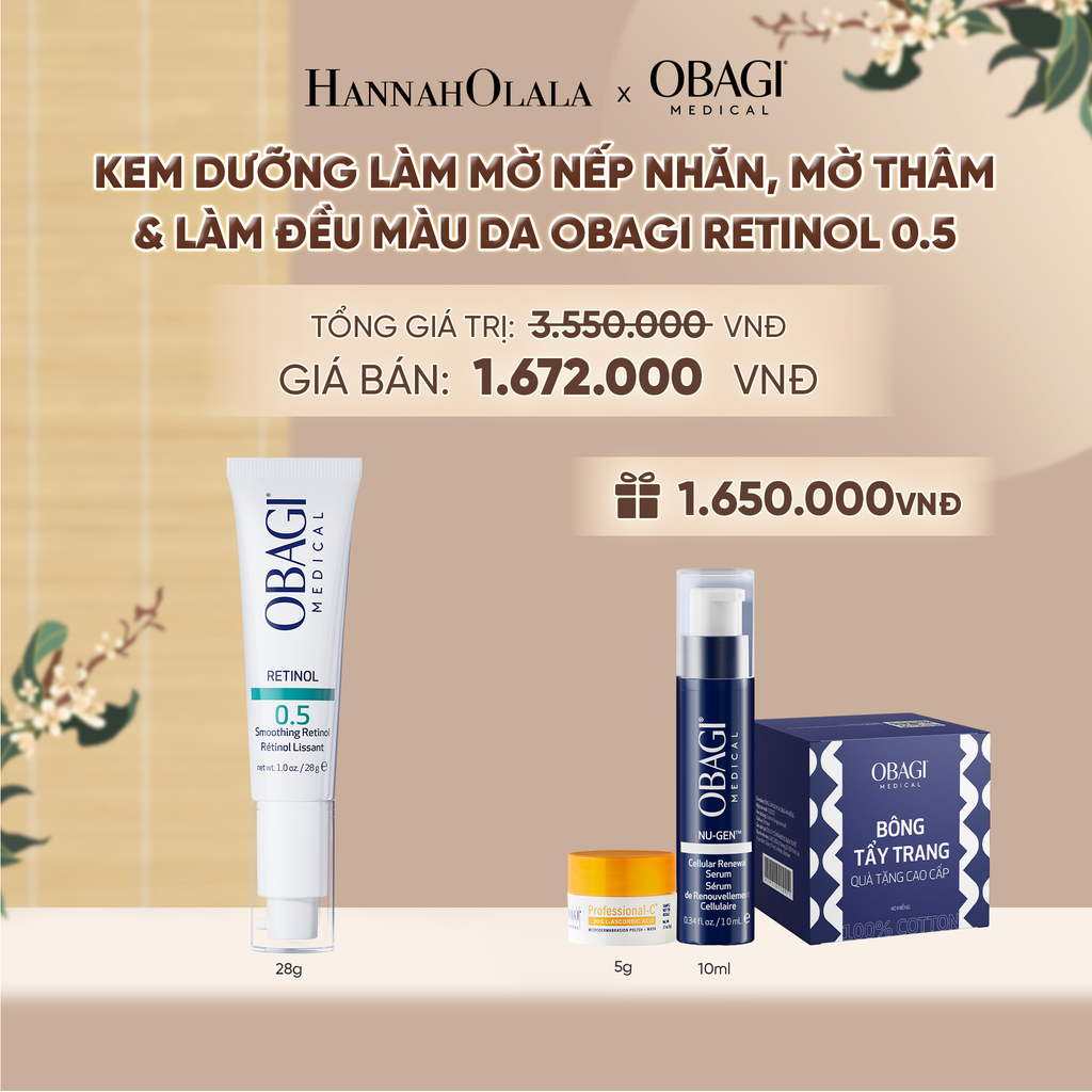  KEM DƯỠNG LÀM MỜ NẾP NHĂN & LÀM ĐỀU MÀU DA OBAGI RETINOL 0.5 28G - DEAL 8 - A1839 