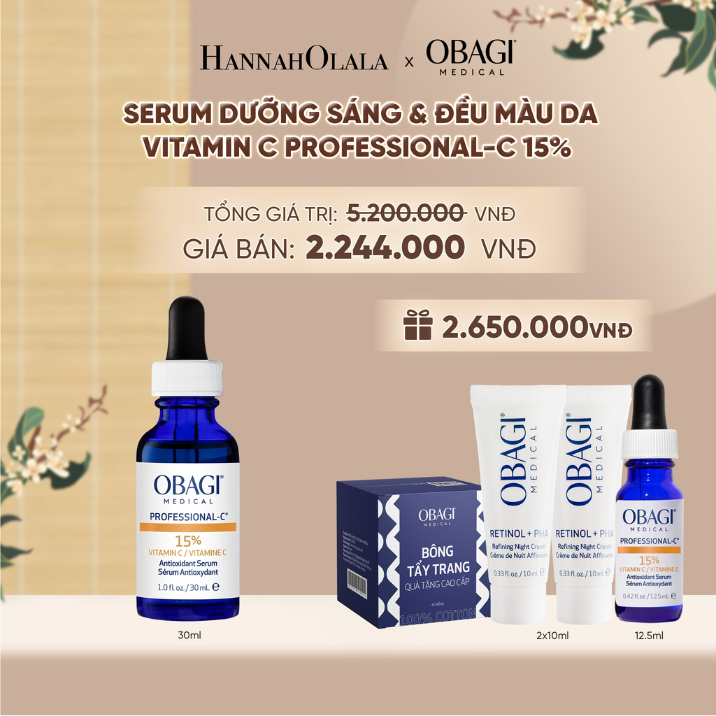  SERUM DƯỠNG SÁNG & ĐỀU MÀU DA VITAMIN C PROFESSIONAL-C 15% 30ML - DEAL 10 - A1841 