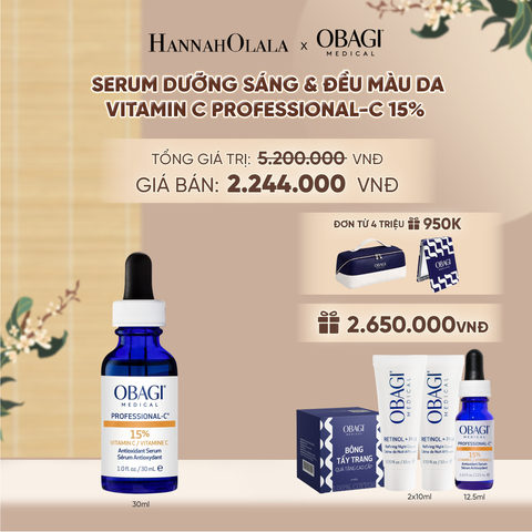  SERUM DƯỠNG SÁNG & ĐỀU MÀU DA VITAMIN C PROFESSIONAL-C 15% 30ML - DEAL 10 - A1841 