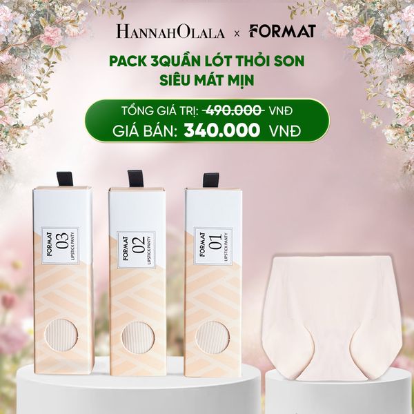  E1148_DEAL 3: PACK 3 QUẦN LÓT THỎI SON SIÊU MÁT MỊN FORMAT 