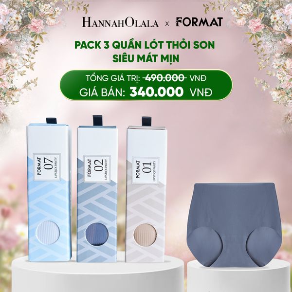  E1148_DEAL 3: PACK 3 QUẦN LÓT THỎI SON SIÊU MÁT MỊN FORMAT 