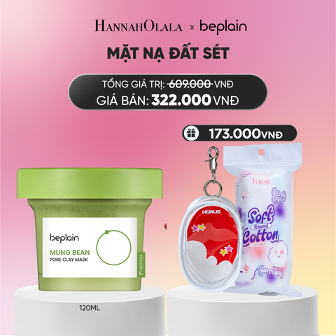  BEPLAIN MẶT NẠ ĐẤT SÉT MUNG BEAN PORE CLAY MASK 120ML_A2150 