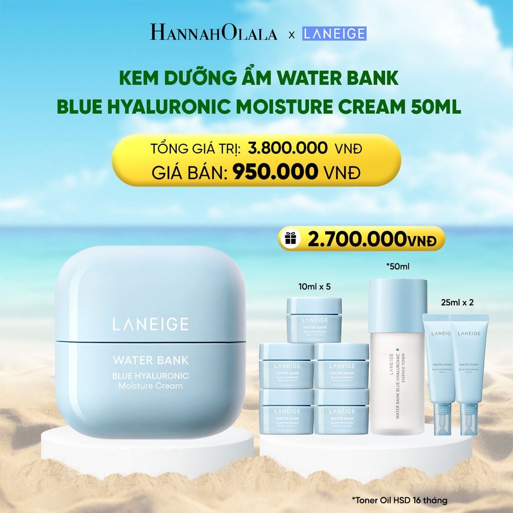  DEAL 7: KEM DƯỠNG ẨM WATER BANK BLUE HYALURONIC MOISTURE CREAM 50ML 