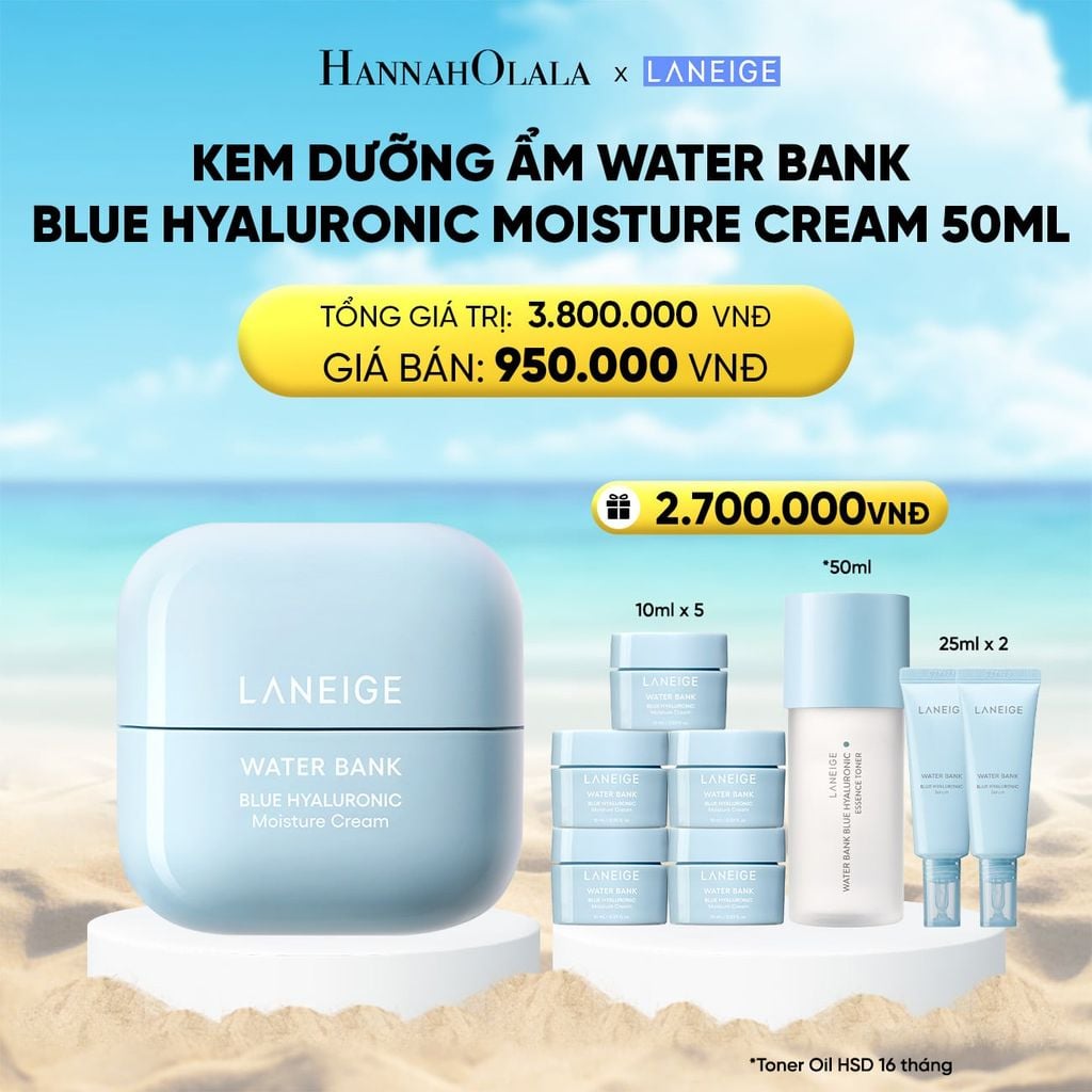  KEM DƯỠNG ẨM WATER BANK BLUE HYALURONIC MOISTURE CREAM 50ML 