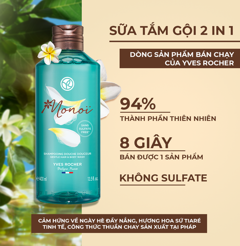  MUA 1 TẶNG 1 SỮA TẮM GỘI HƯƠNG HOA SỨ TIARÉ MONOI [DATE T1.2028] TẶNG SỮA TẮM NƯỚC HOA 200ML MÙI NGẪU NHIÊN - R1 