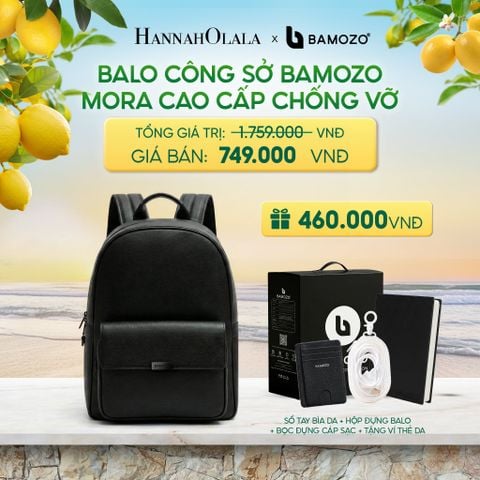  BALO NAM CÔNG SỞ BAMOZO MORA PHONG CÁCH BẮC ÂU DA SAFFIANO CAO CẤP CHỐNG XƯỚC GIỮ FORM (TẶNG HỘP ĐỰNG + SỔ TAY BÌA DA) - DEAL 8 - A1267 
