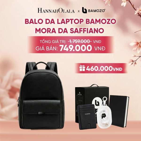  BALO NAM CÔNG SỞ BAMOZO MORA PHONG CÁCH BẮC ÂU DA SAFFIANO CAO CẤP CHỐNG XƯỚC GIỮ FORM (TẶNG HỘP ĐỰNG BALO + SỔ TAY BÌA DA + TÚI ĐỰNG CÁP SẠC + VÍ THẺ DA ) - A1639 