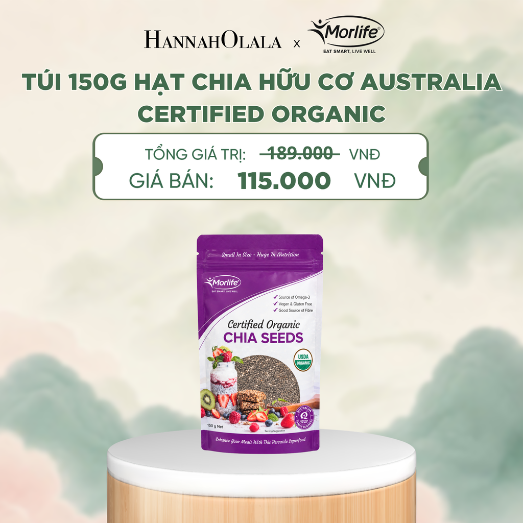  HẠT CHIA HỮU CƠ MORLIFE CERTIFIED ORGANIC CHIA SEEDS 150G - DEAL 1 - A2059 