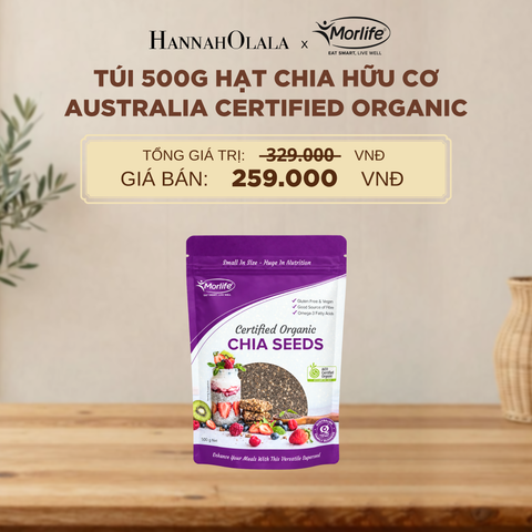  HẠT CHIA HỮU CƠ MORLIFE CERTIFIED ORGANIC CHIA SEEDS 500G - DEAL 2 - D226 