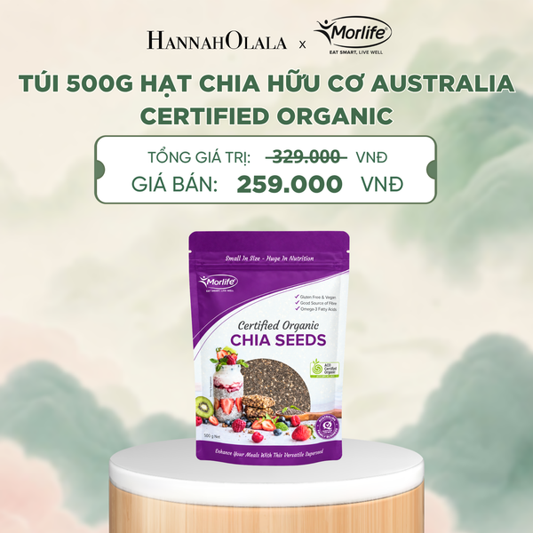  HẠT CHIA HỮU CƠ MORLIFE CERTIFIED ORGANIC CHIA SEEDS 500G - DEAL 2 - A2060 