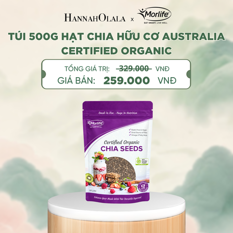  HẠT CHIA HỮU CƠ MORLIFE CERTIFIED ORGANIC CHIA SEEDS 500G - DEAL 2 - A2060 