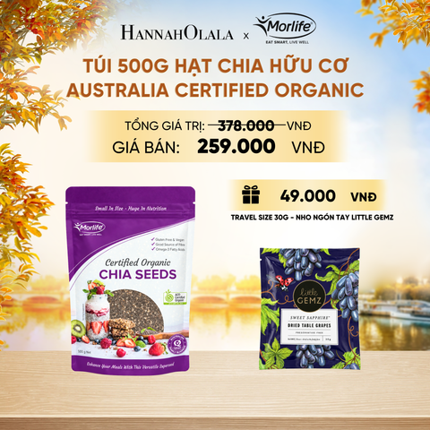  HẠT CHIA HỮU CƠ MORLIFE CERTIFIED ORGANIC CHIA SEEDS 500G - DEAL 2 - E1158 