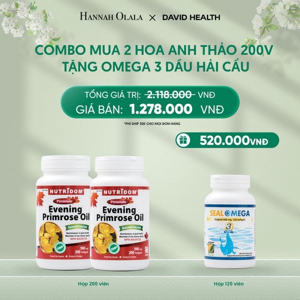  FLASH DEAL 1: MUA 2 HỘP DẦU HOA ANH THẢO CHIỀU (200 VIÊN) + TẶNG OMEGA 3 DẦU HẢI CẨU 
